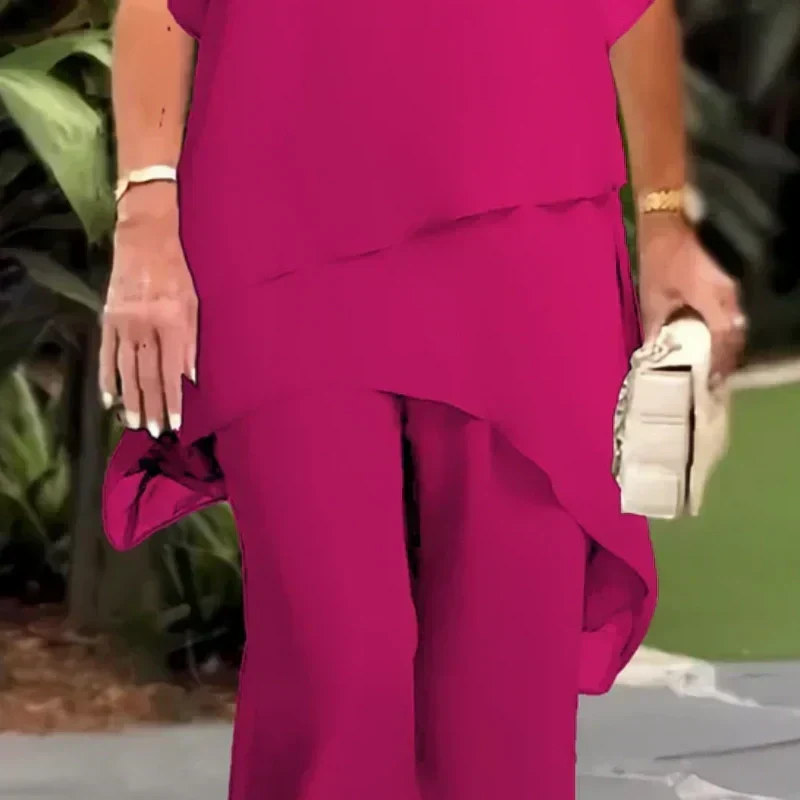 Nelida | Conjunto de pantalón palazzo con caída fluida