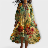Paola | Vestido boho floral con escote en V