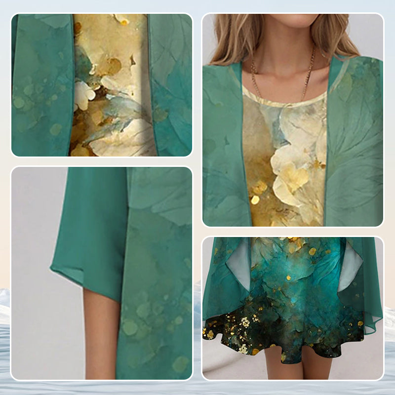 Nohemí | Vestido dos piezas con estampado floral