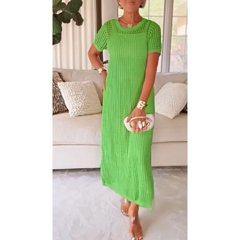 Ingrid | Vestido largo calado