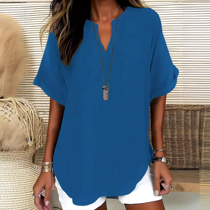 Maribel | Blusa manga media con escote en V