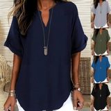 Maribel | Blusa manga media con escote en V