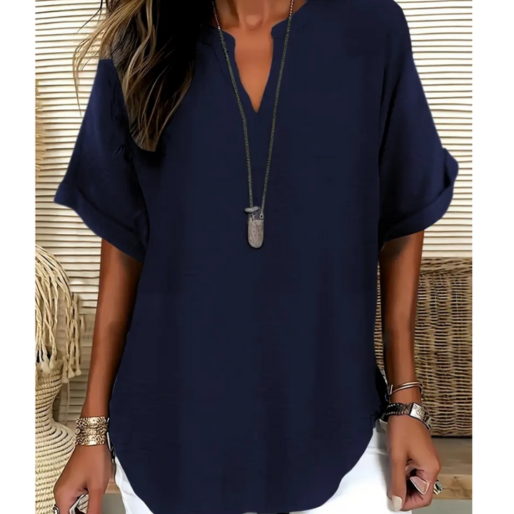 Maribel | Blusa manga media con escote en V