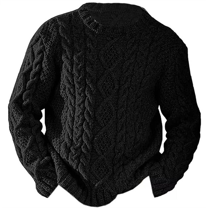 Emiliano | Sweater de punto trenzado cuello redondo