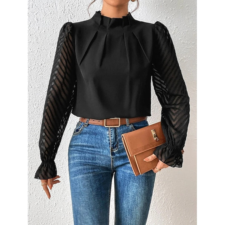 Corina | Blusa elegante de cuello alto