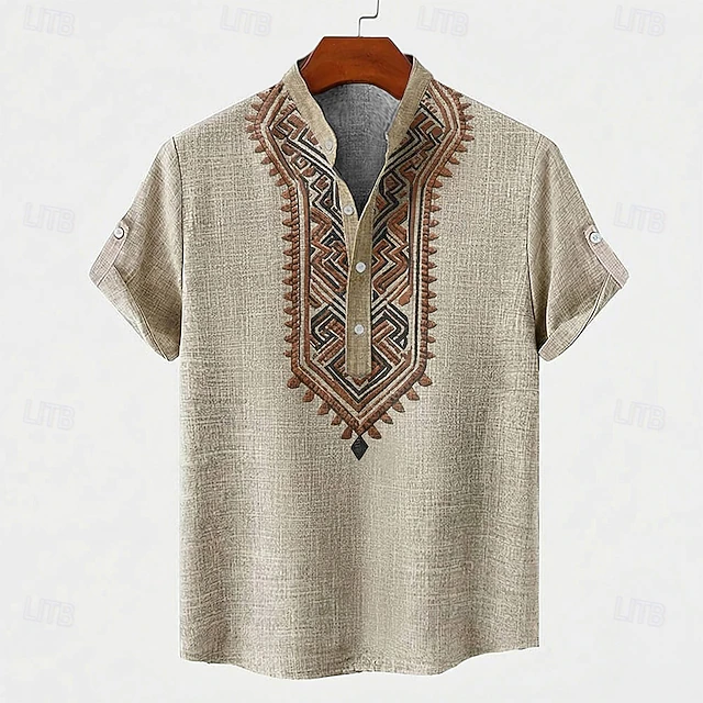 Amaro | Camisa bordada manga corta