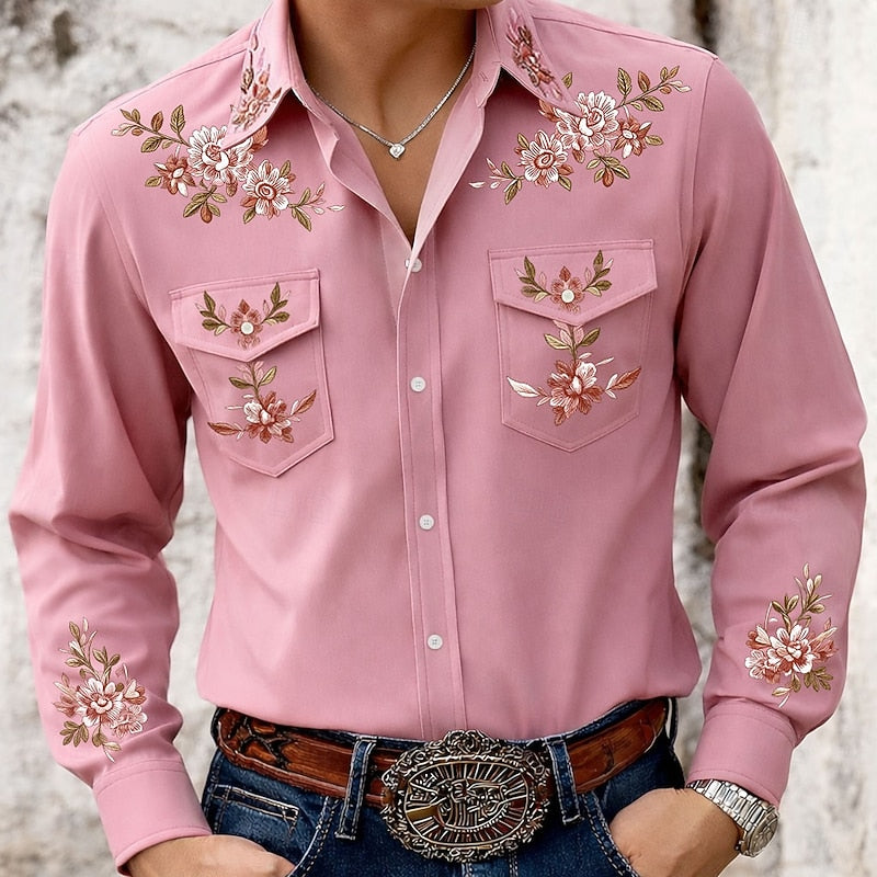 Aniceto | Camisa bordada estilo western