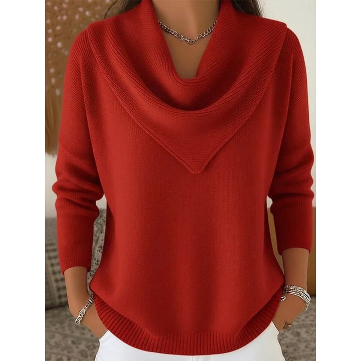 Lía | Sweater cuello drapeado
