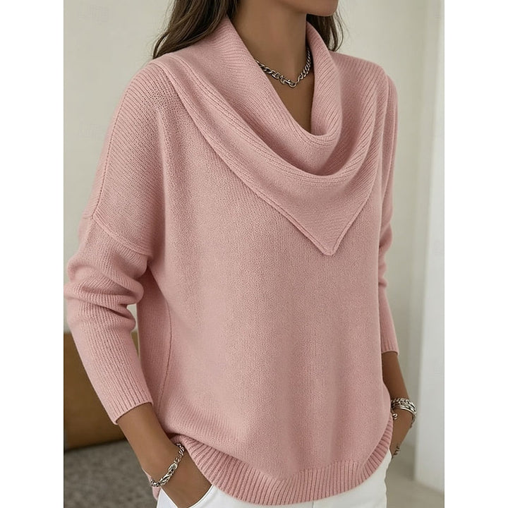 Lía | Sweater cuello drapeado