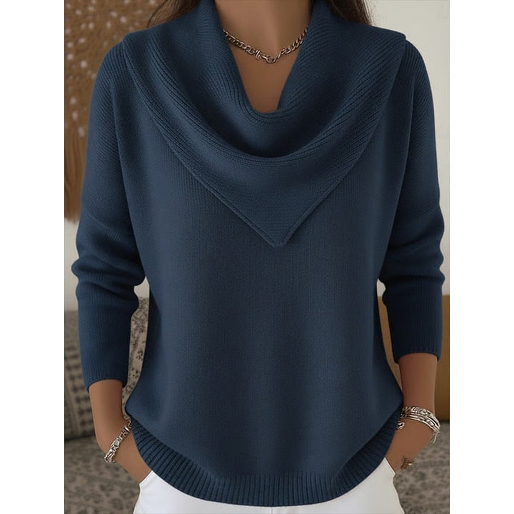 Lía | Sweater cuello drapeado