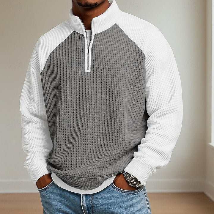 Axel | Sweater con cierre en el cuello texturado