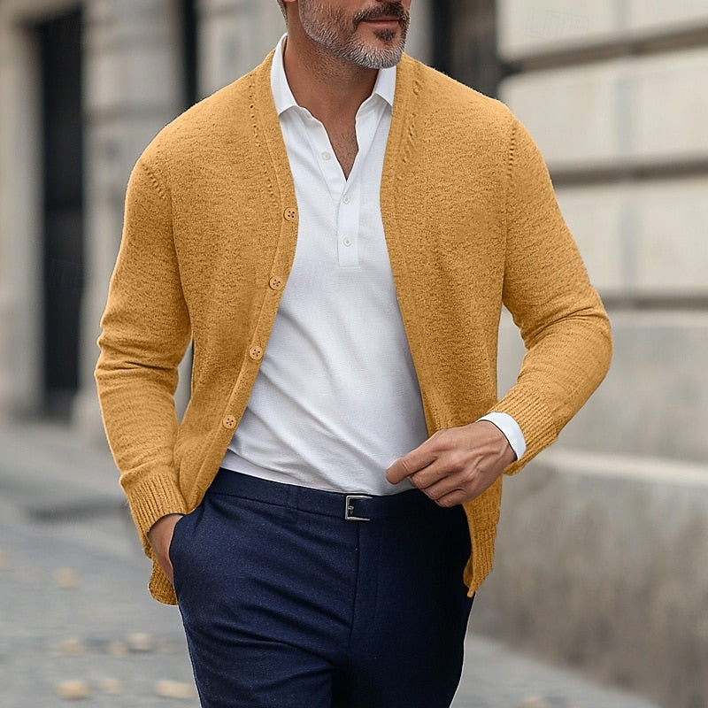 Mario | Cardigan de punto cuello V para hombre