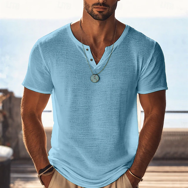 Ángel | Polera henley de corte holgado