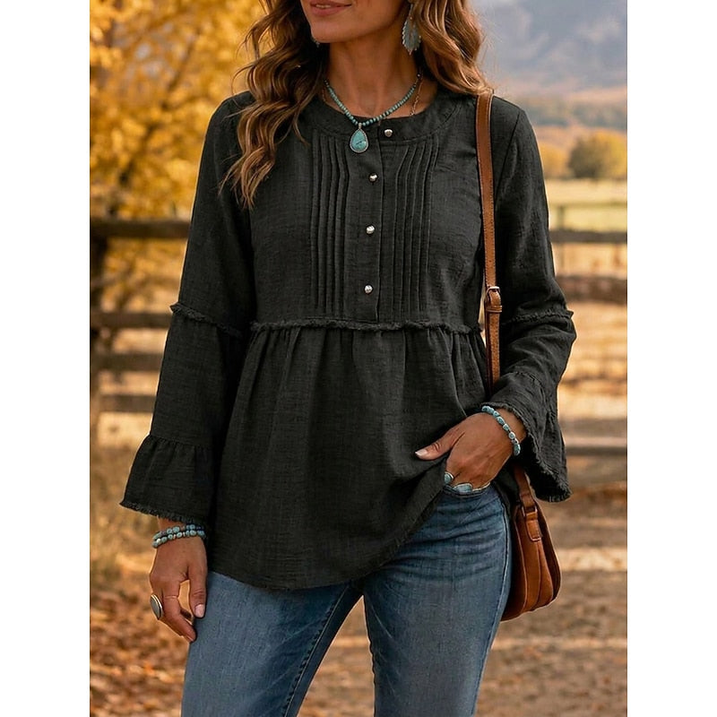 Guillermina | Blusa peplum con pinzas