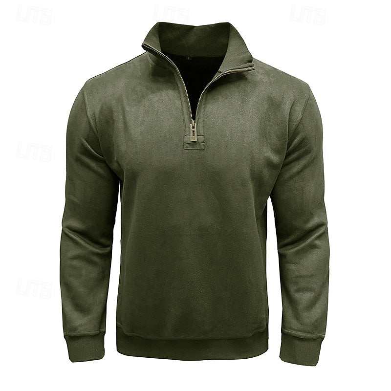 Gustavo | Sweatshirt con cuello alto y cierre medio