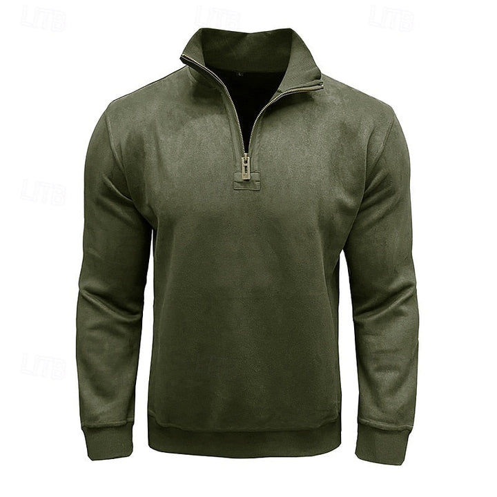Gustavo | Sweatshirt con cuello alto y cierre medio