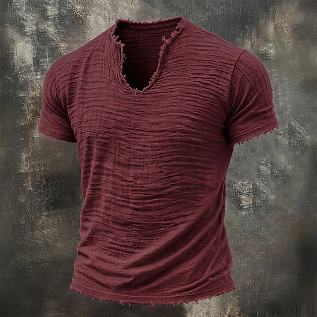 Gerald | Polera de cuello muesca con textura