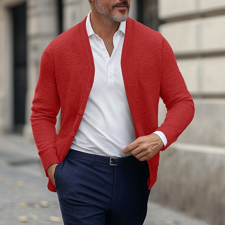 Mario | Cardigan de punto cuello V para hombre