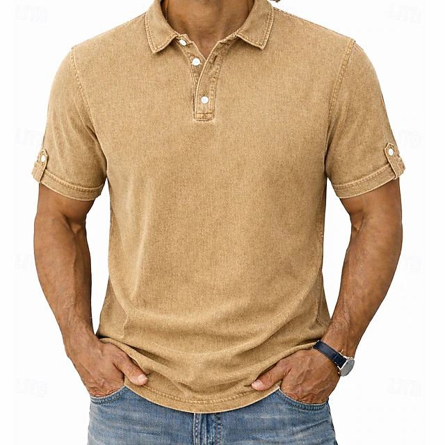 Salvador | Polera polo con lavado vintage