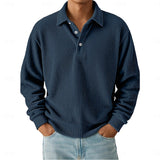 Eric | Polera polo texturizada de manga larga