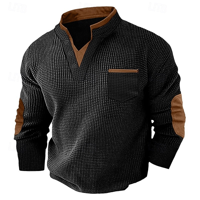 Vladimir | Polerón henley de textura waffle