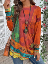 Grace | Blusa larga con estampado artístico