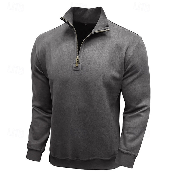 Gustavo | Sweatshirt con cuello alto y cierre medio