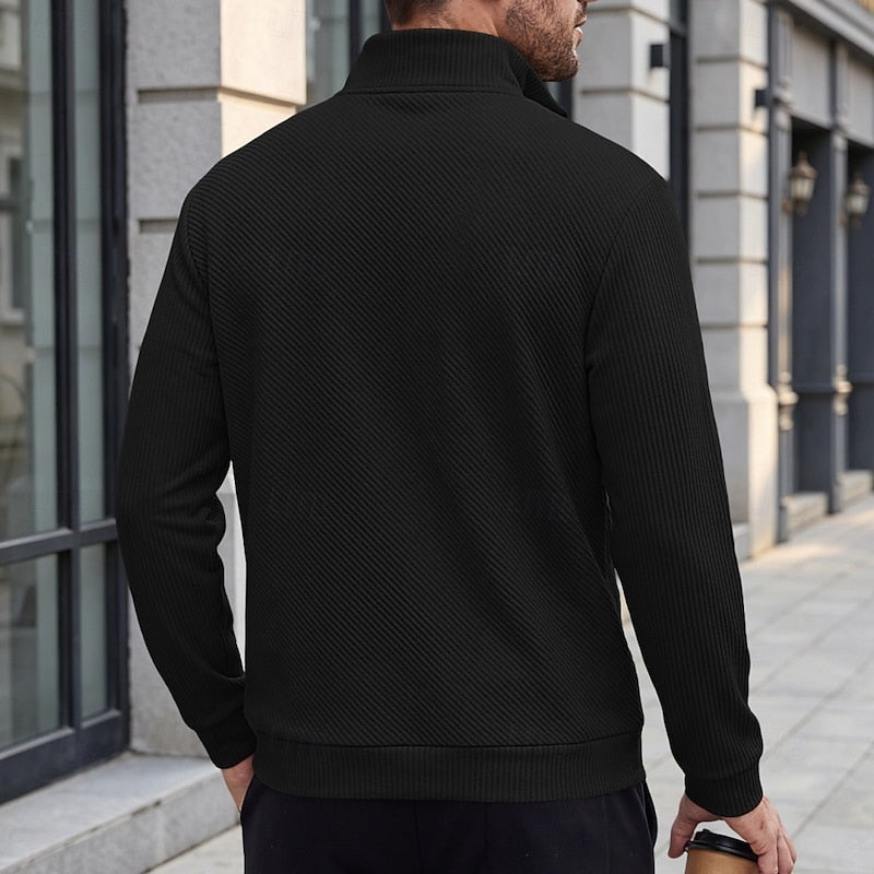 Vladimir | Sweater texturado con cierre al cuello