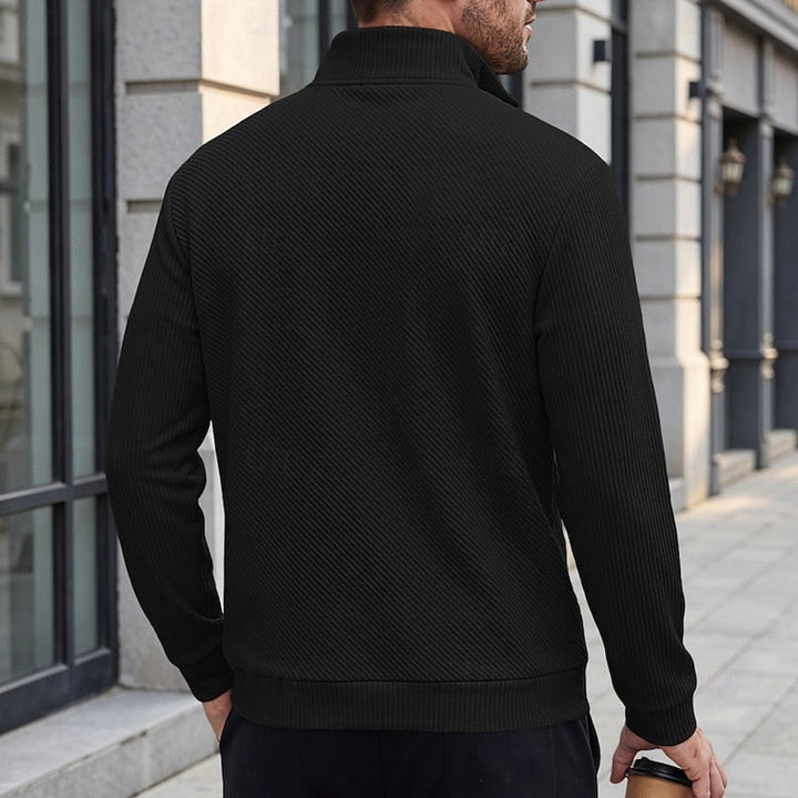 Vladimir | Sweater texturado con cierre al cuello