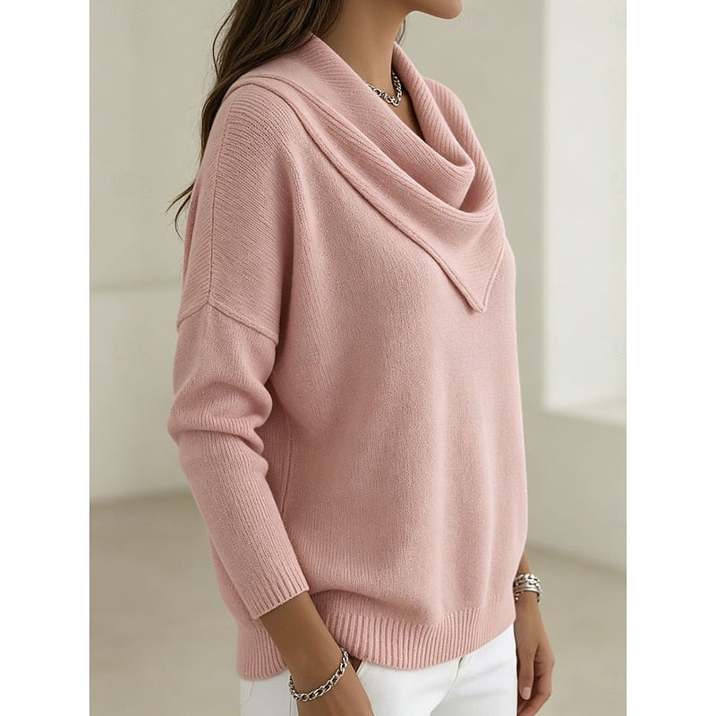 Lía | Sweater cuello drapeado