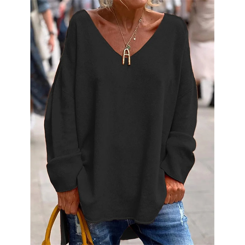 Poliana | Sweater holgado cuello V