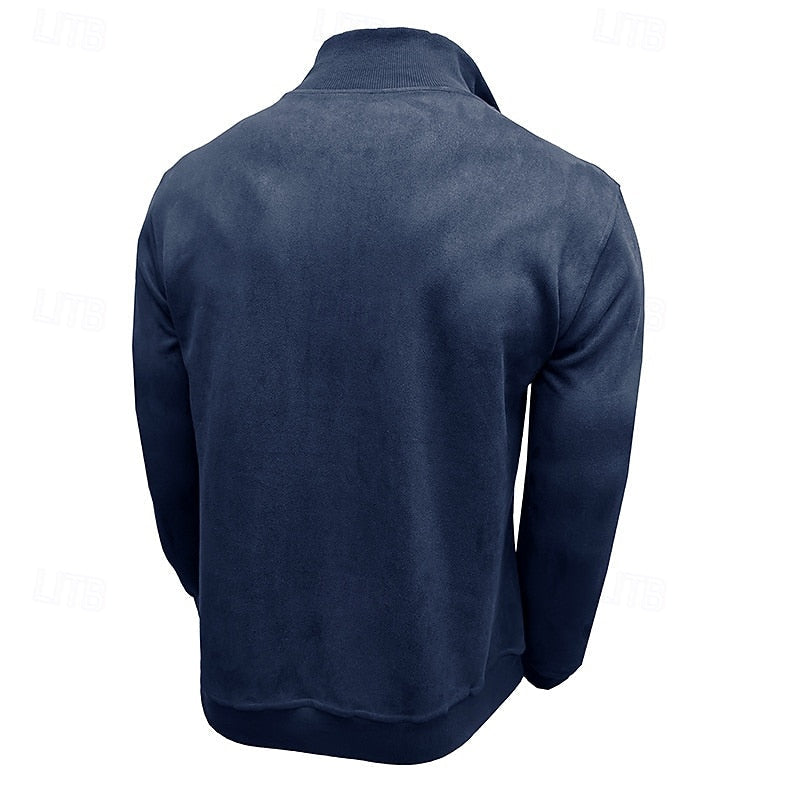 Gustavo | Sweatshirt con cuello alto y cierre medio