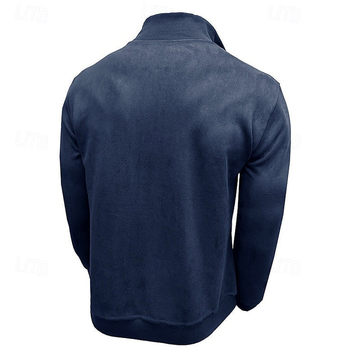 Gustavo | Sweatshirt con cuello alto y cierre medio