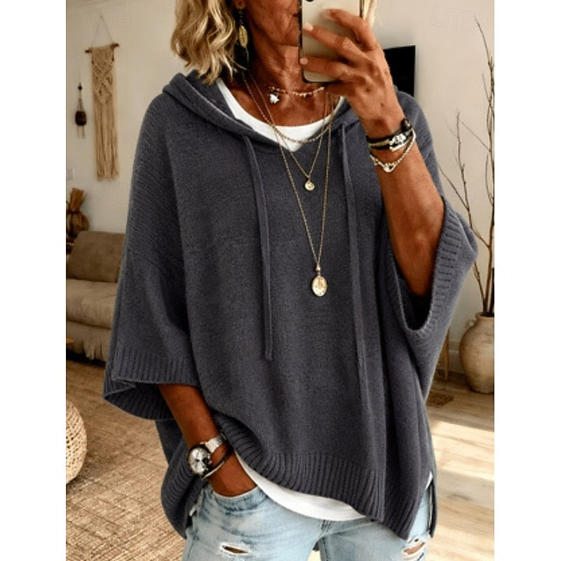 Blanquita | Sweater con capucha holgado