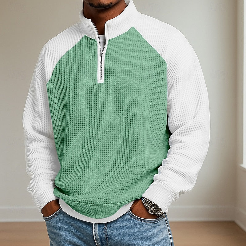Axel | Sweater con cierre en el cuello texturado