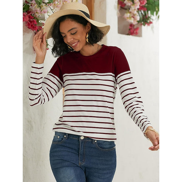 Yamilet | Polera a rayas de manga larga