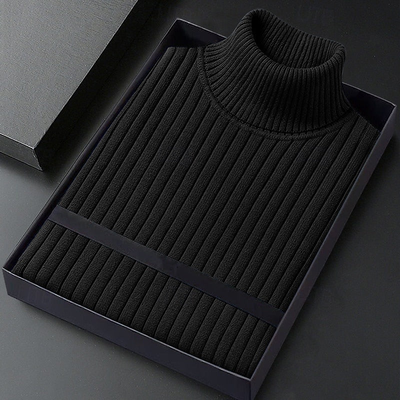 Erasmo | Sweater cuello alto acanalado