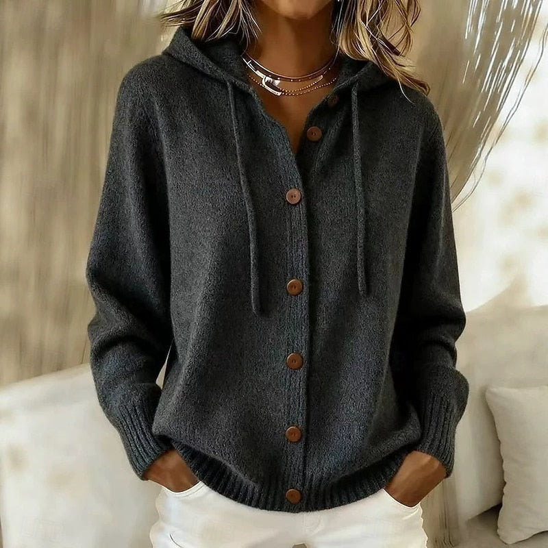 Helena | Cardigan con capucha y botones