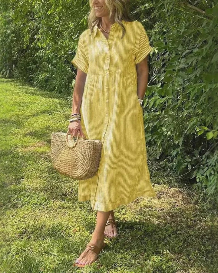 Vicenta | Vestido midi a rayas casual