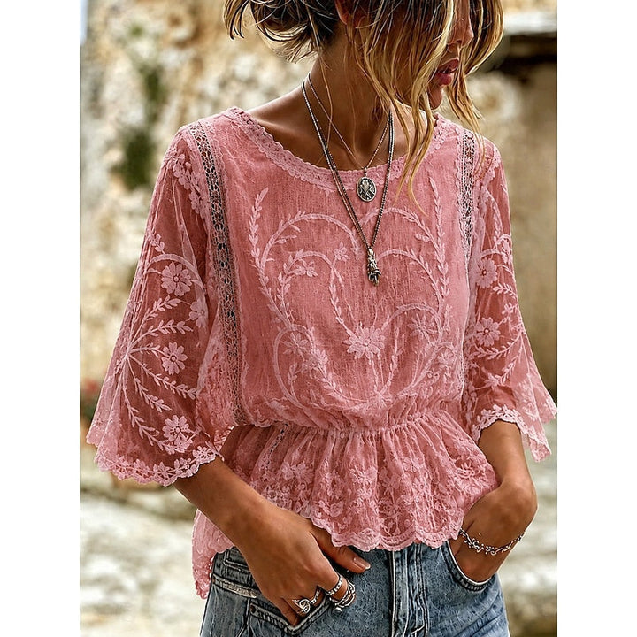 Kalfuray | Blusa peplum bordada
