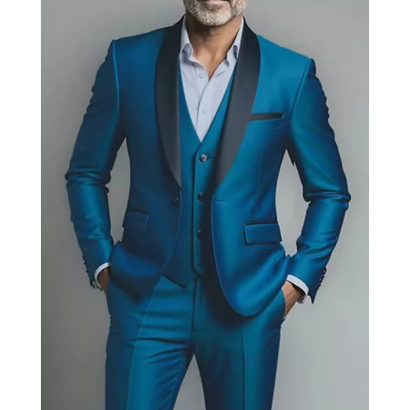 Fredy | Traje de tres piezas con solapa chal