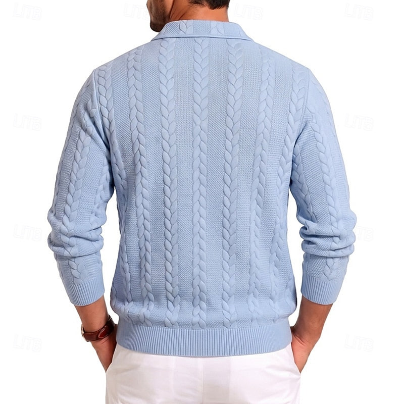 Danilo | Sweater texturado con cierre al cuello