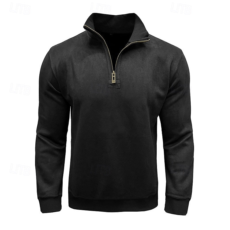 Gustavo | Sweatshirt con cuello alto y cierre medio