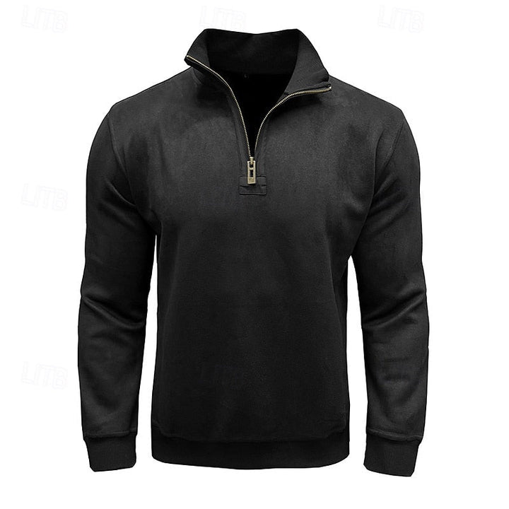Gustavo | Sweatshirt con cuello alto y cierre medio