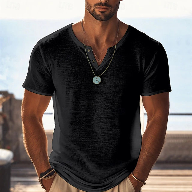 Ángel | Polera henley de corte holgado