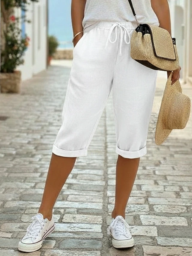 Amaya | Pantalón capri con cordón