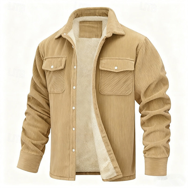 Joel | Chaqueta acanalada con forro polar