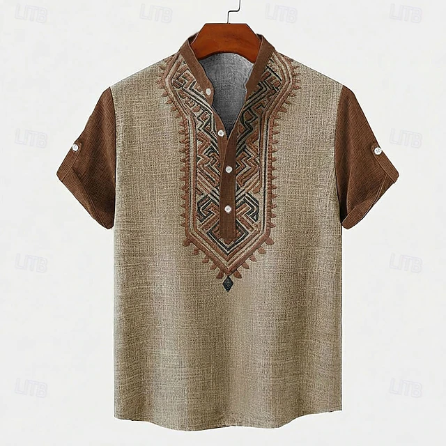 Amaro | Camisa bordada manga corta