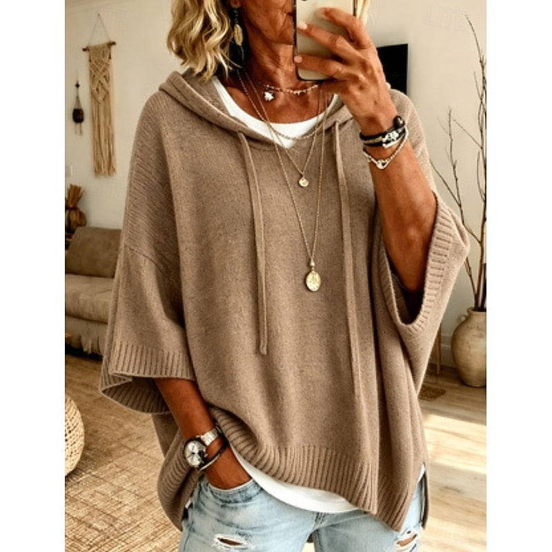 Blanquita | Sweater con capucha holgado