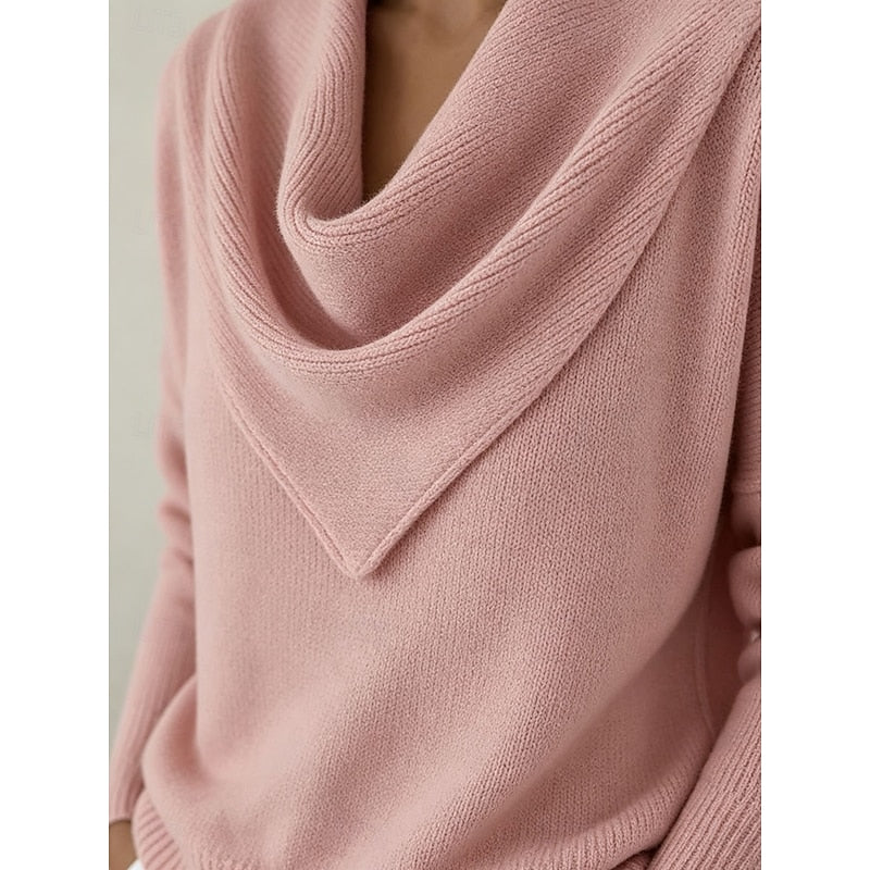 Lía | Sweater cuello drapeado